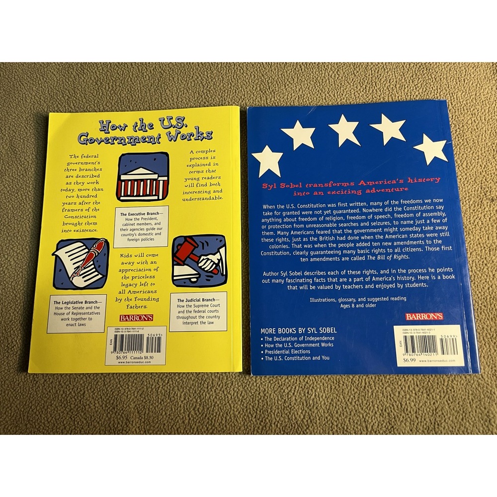 Barron How the US Government Works The Bill of Rights Kids Educational Books Lot - Picture 6 of 7